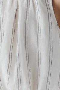 By Anthropologie Sleeveless Linen Bubble Tank