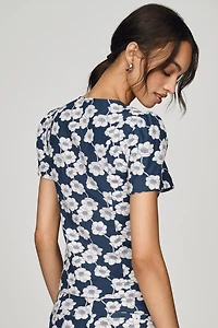 Maeve Cutout Tie-Front Blouse