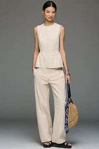 Maeve Crew-Neck Peplum Tank Top