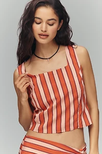 Maeve Sleeveless Square-Neck Top