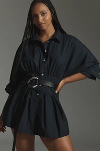 Maeve Long-Sleeve Cinched Buttondown Shirt