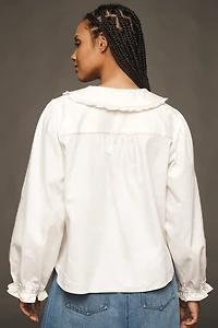 The Keira Denim Long-Sleeve Blouse by Pilcro