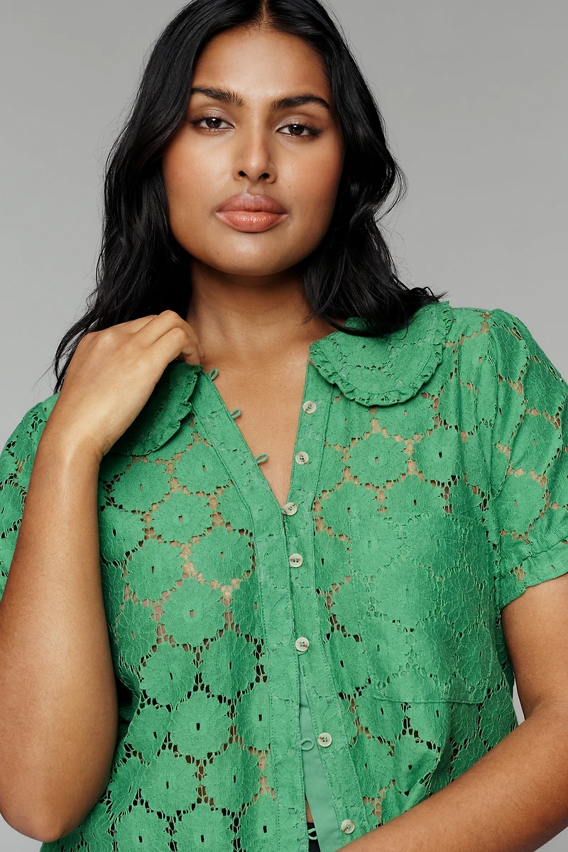 The Keira Lace Blouse by Pilcro