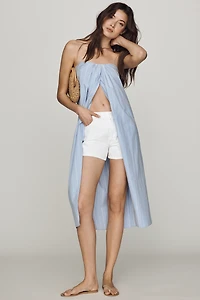 Maeve Strapless Twist Open-Front Long Top