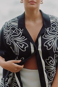 The Brenna Short-Sleeve Buttondown Shirt: Linen Edition