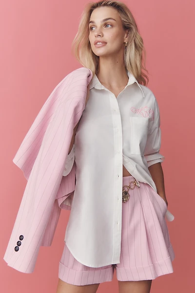 Maeve Monogram Buttondown Shirt