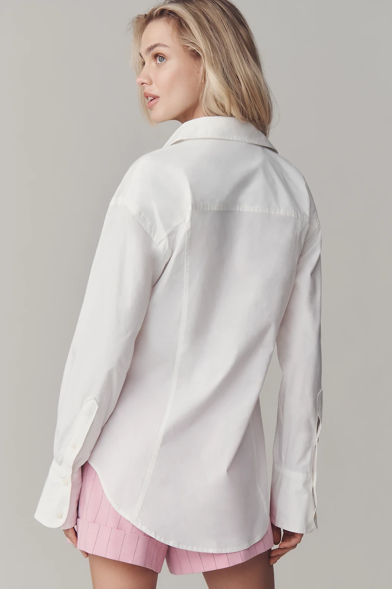 Maeve Monogram Buttondown Shirt