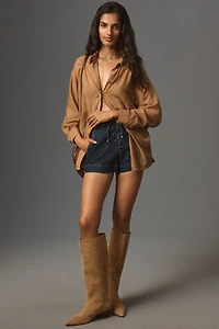 By Anthropologie Long-Sleeve Sheer Buttondown Shirt