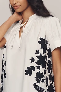 By Anthropologie Embroidered Swing Blouse