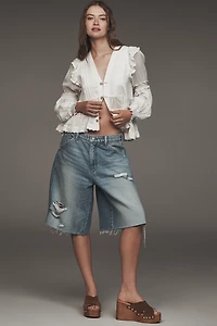 Pilcro Twofer Ruffled Peasant Blouse