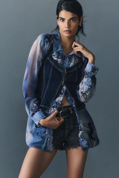 Pilcro Chiffon Buttondown Blouse