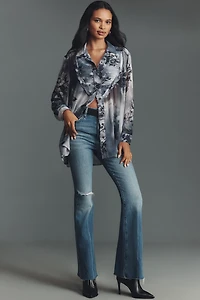 Pilcro Chiffon Buttondown Blouse