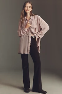 Pilcro Chiffon Buttondown Blouse