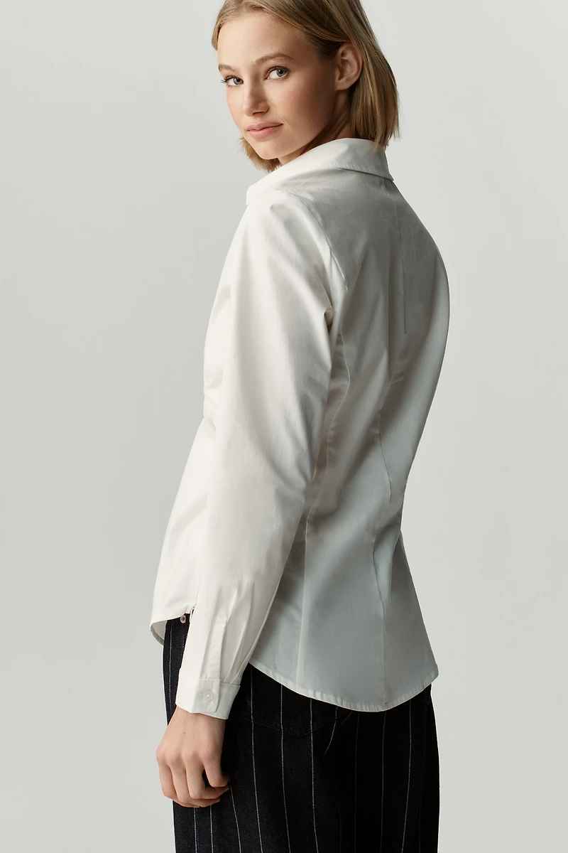 Maeve Twisted Rosette Long-Sleeve Blouse