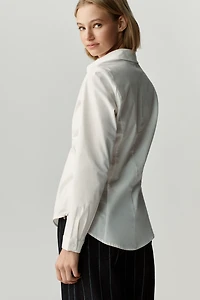 Maeve Twisted Rosette Long-Sleeve Blouse