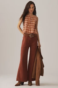The Lottie Plaid Pleated Tank