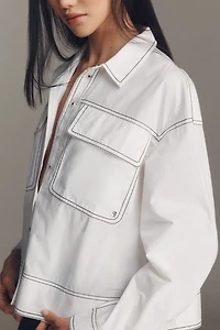 Pilcro Long-Sleeve Top-Stitch Buttondown Shirt