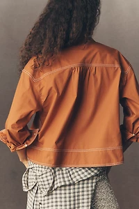 Pilcro Long-Sleeve Top-Stitch Buttondown Shirt