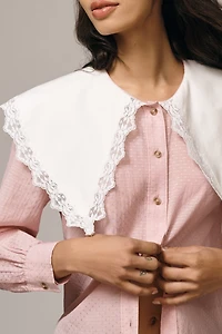 By Anthropologie Oversized Collar Blouse