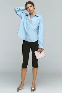 The Shrunken Bennet Lurex Stripe Buttondown Shirt by Maeve