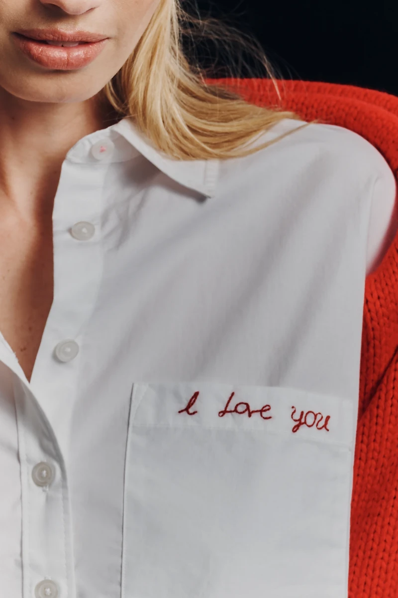 Maeve Cropped Buttondown Shirt