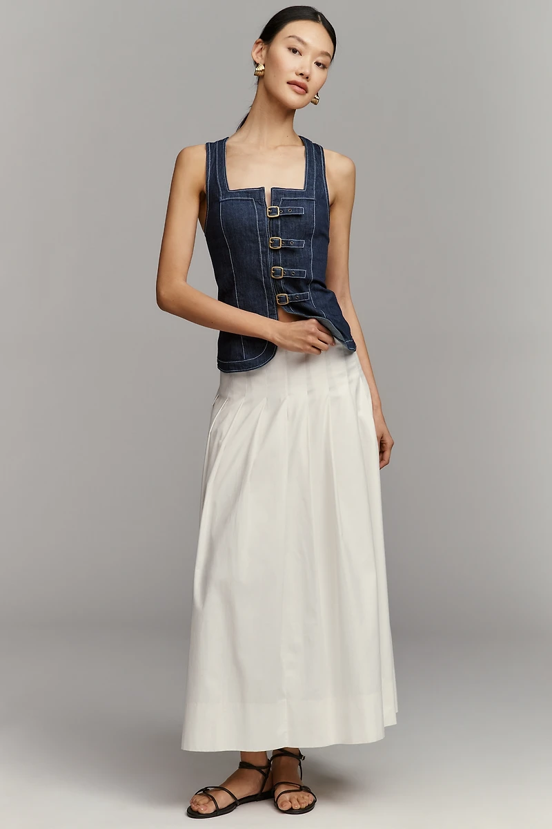 By Anthropologie Denim Hardware Tank Top