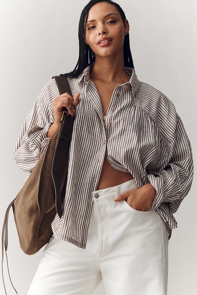 Pilcro Issy Batwing Buttondown Shirt