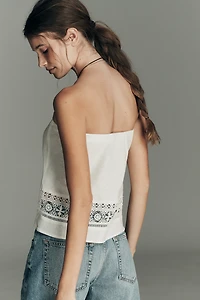 By Anthropologie Linen Blend Tube Top