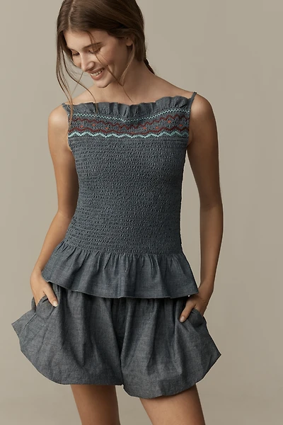 By Anthropologie Cotton Smocked Tank