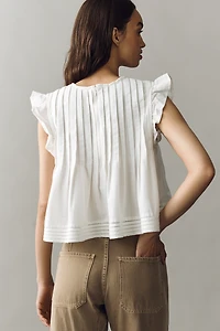 Pilcro Jade Cotton Linen Blouse