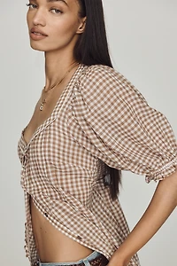 Pilcro Cotton Puff-Sleeve Tunic