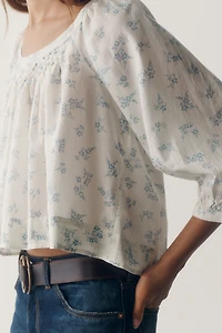 Pilcro Smocked Babydoll Top