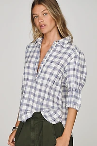 Pilcro Tallulah Puff Sleeve Buttondown Top