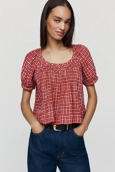 Pilcro Smocked Swing Blouse