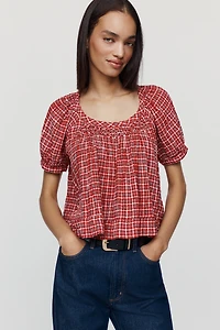 Pilcro Smocked Swing Blouse