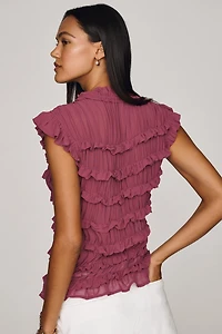 By Anthropologie Layered Ruffle Top