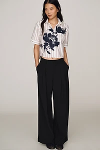 By Anthropologie 100% Cotton Cropped Buttondown Shirt