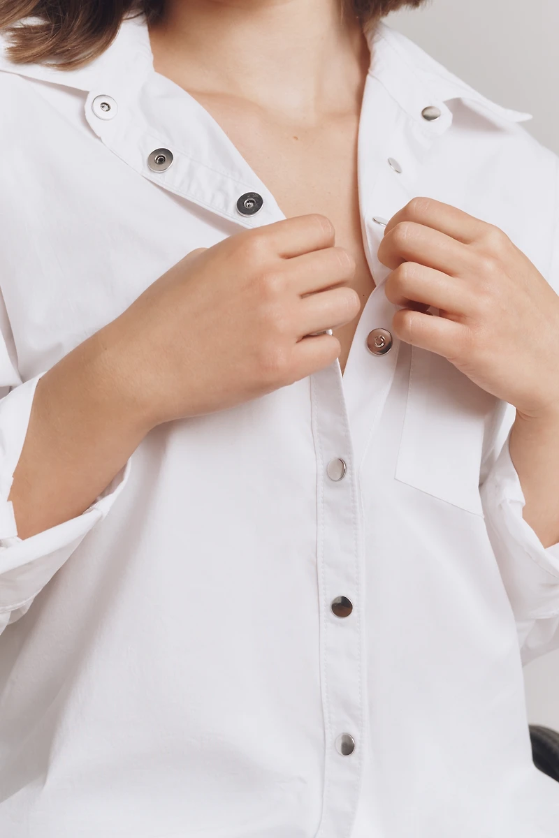 Maeve Shrunken Bennet 100% Cotton Buttondown Shirt