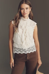 Love The Label Eden High-Neck Lace Tank Top