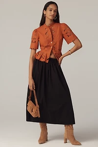 Love The Label Elizabeth Short-Sleeve Lace Blouse