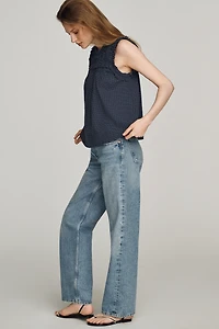 RAISONNEL Ruffle Sleeveless Swing Top