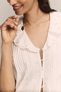 RAISONNEL Embroidered Collared Blouse