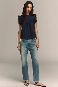 RAISONNEL Lace Panel Blouse
