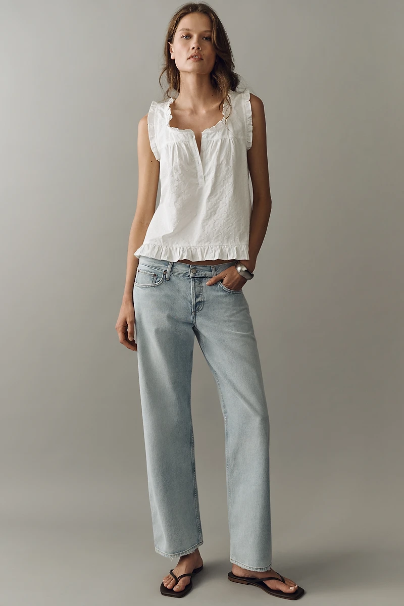 RAISONNEL Ruffle Collar Top