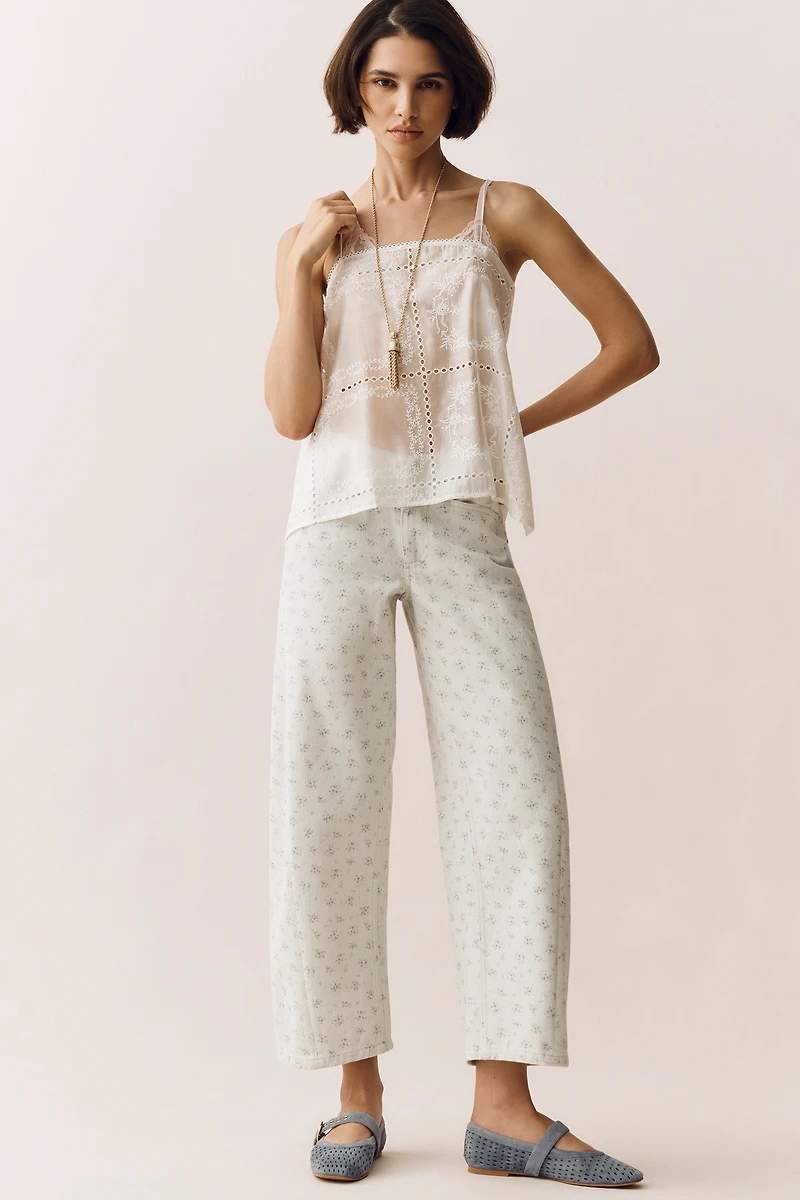 & Layered Sheer Eyelet Shirt