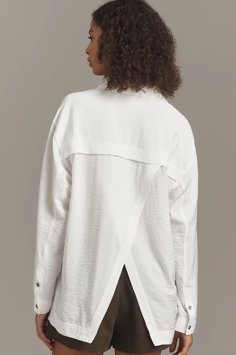 Pilcro Long-Sleeve Utility Buttondown Shirt