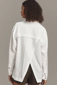 Pilcro Long-Sleeve Utility Buttondown Shirt