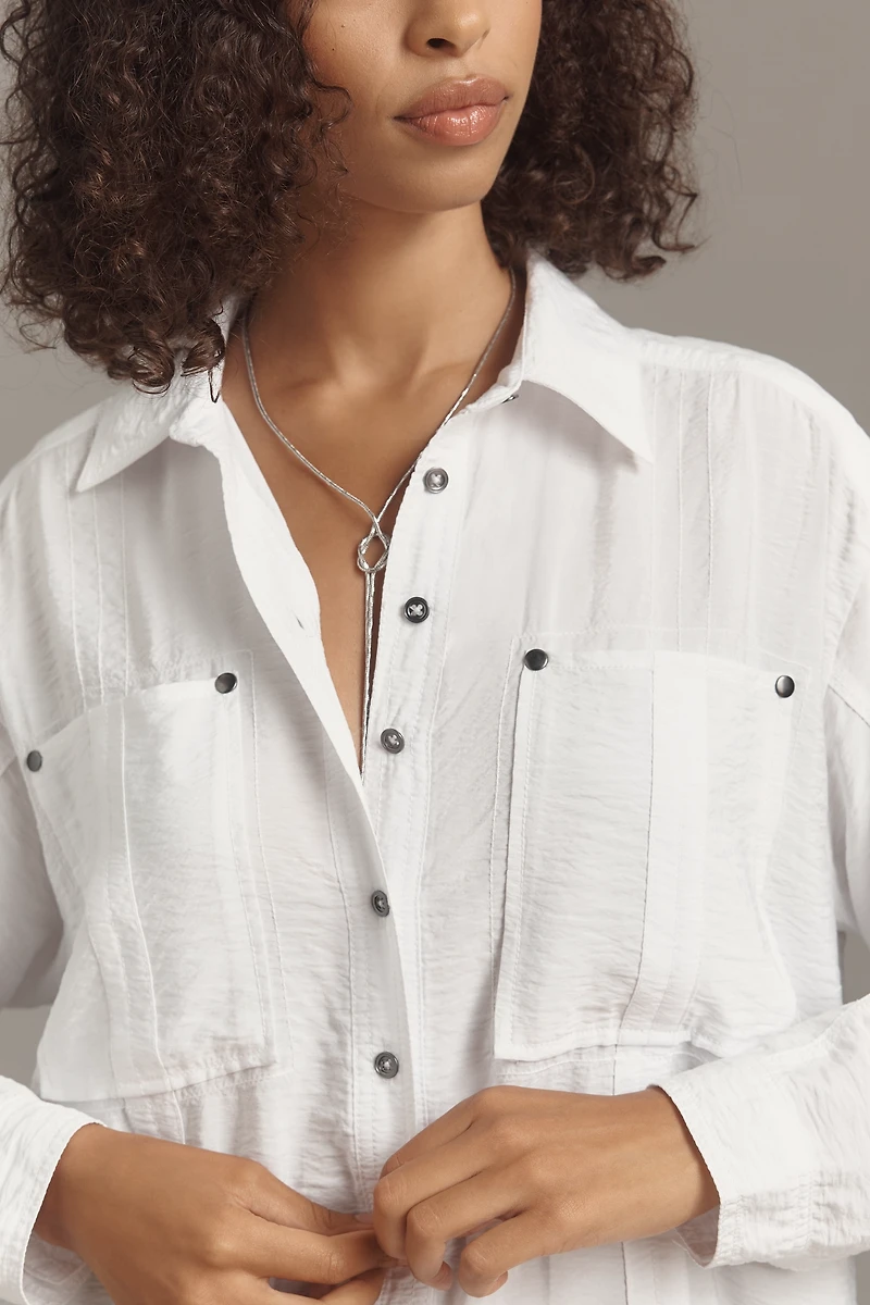 Pilcro Long-Sleeve Utility Buttondown Shirt