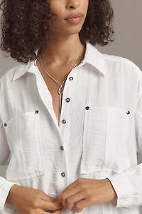 Pilcro Long-Sleeve Utility Buttondown Shirt