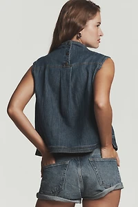 Pilcro Cowl-Neck Sleeveless Denim Top